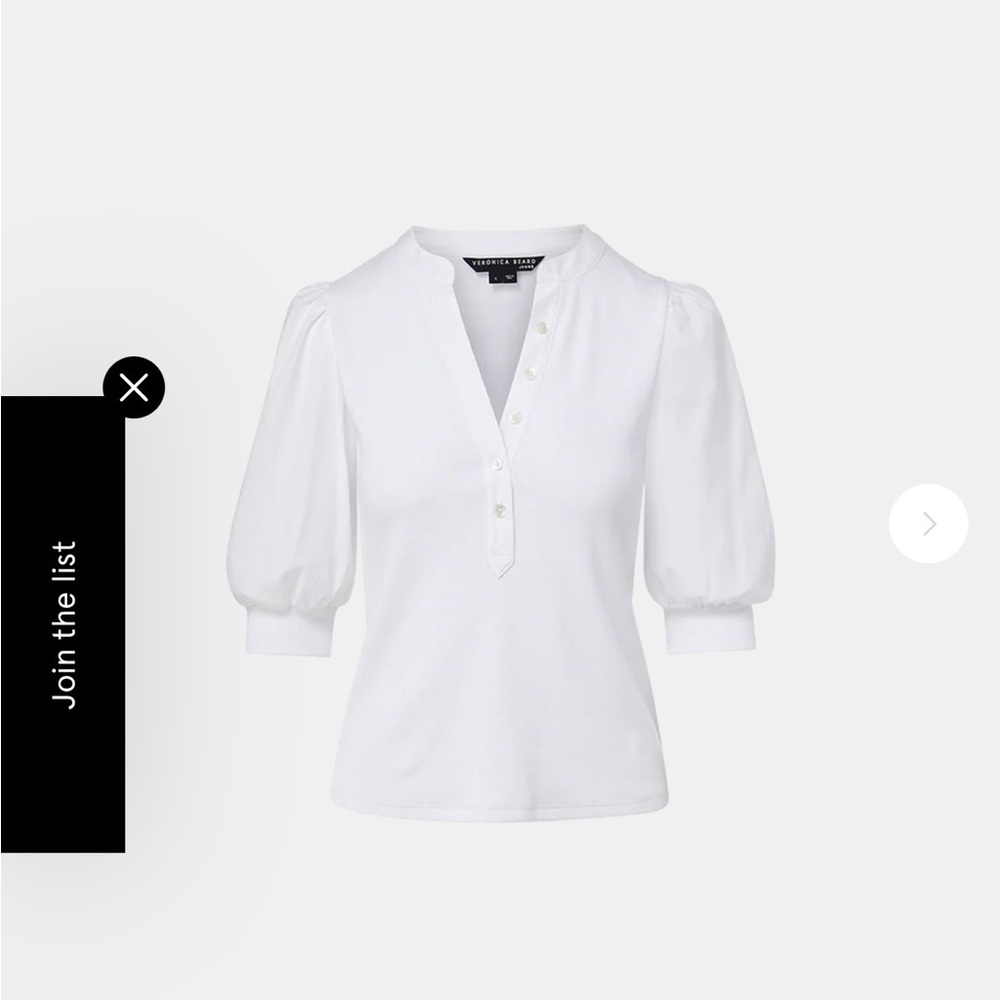 Veronica Beard Coralee Sky Blue Button Down